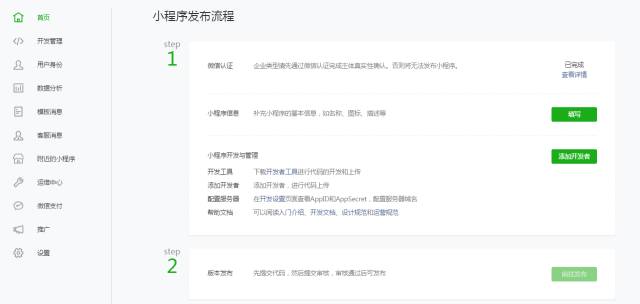 微信小程序商家注册流程